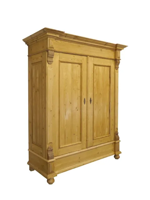 Armario armario de tablas época de la fundación alrededor de 1900 madera blanda B: 180 cm -11317-