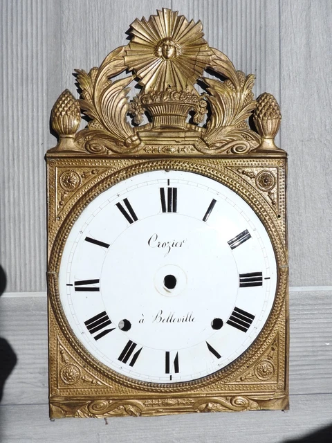 Cadran émaillé Blanc Pour Comtoise Ou Horloge Ancienne - Occasion - Cadran Noir Et Blanc Analogique
