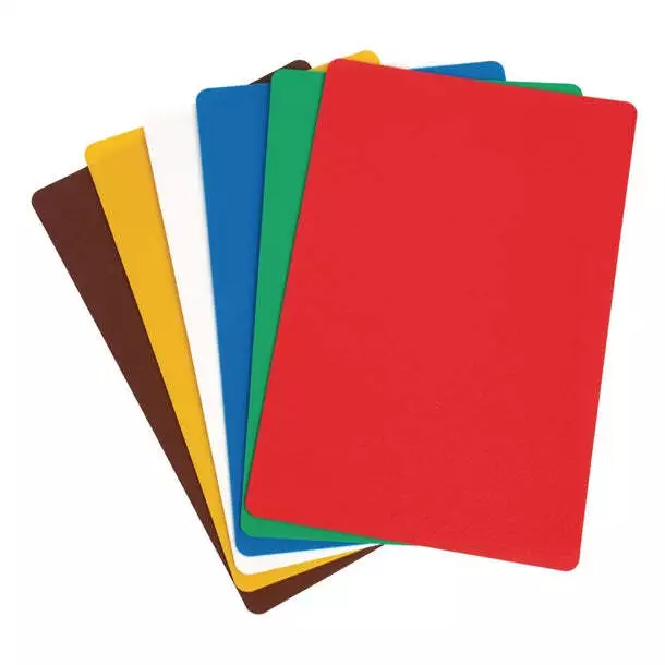 Hygiplas Pack of 6 Colour Coded Chopping Mat Set - 300x450mm PAS-CP520
