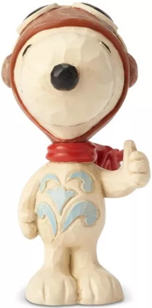 Jim Shore Peanuts SNOOPY Flying Ace Mini Stone Resin Figurine Beagle 6001295 TC