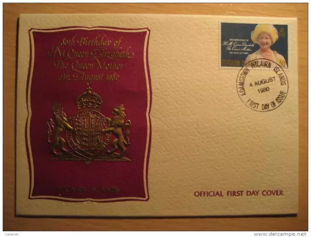 Pitcairn Islands Adamstown 1980 FDC Cancel Cover Queen Elizabeth Royal Family Li