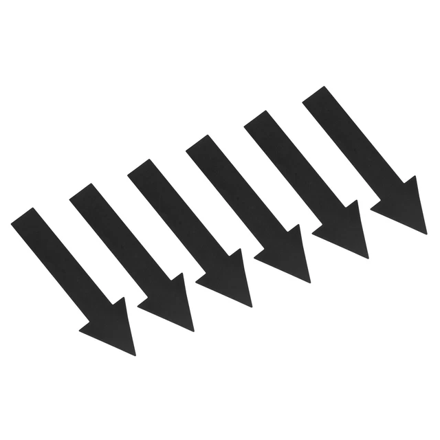 6Set / 36Pieces 4x1" Arrow Sticker Directional Arrow Sign Floor Decal Black