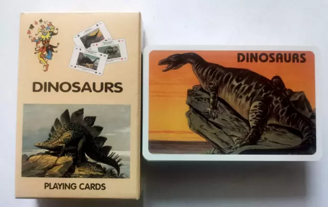 Vintage Playing Cards Dinosaurs 52 & 2J & Header Card Non Standard Uk Free Post