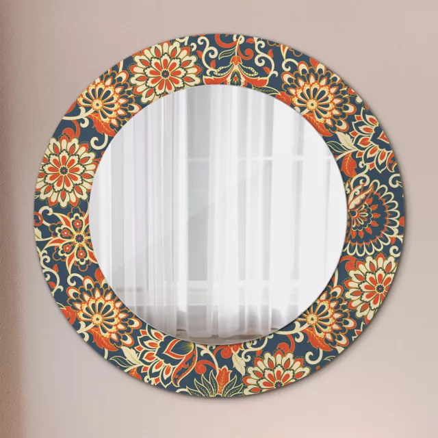 Miroir avec Cadre en verre Miroir Suspendu illustration florale vintage