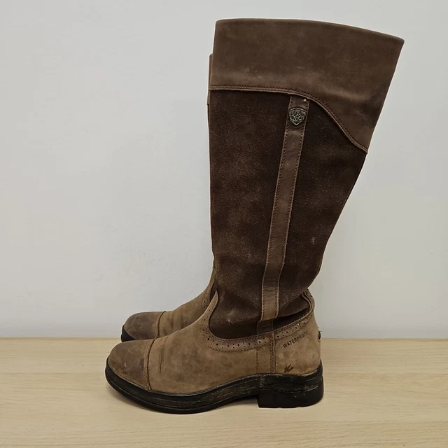ARIAT LANGDALE H20 Waterproof Brown Country Knee High Tall Wide Boots Uk 8 129.99 PicClick UK