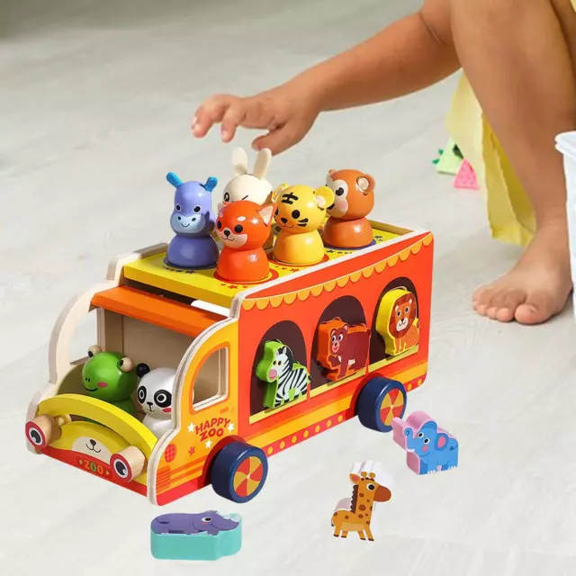 Sorter Car Toy Interactive Imagination Focus Animal Shape Sorting Truck