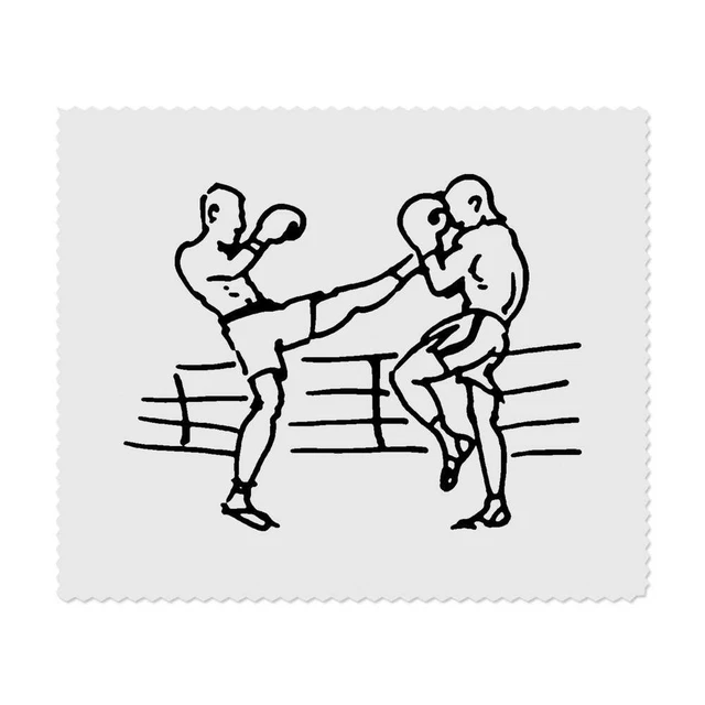 2 paños de limpieza de lentes/gafas de microfibra ""Kick Boxing"" (LC00018867)