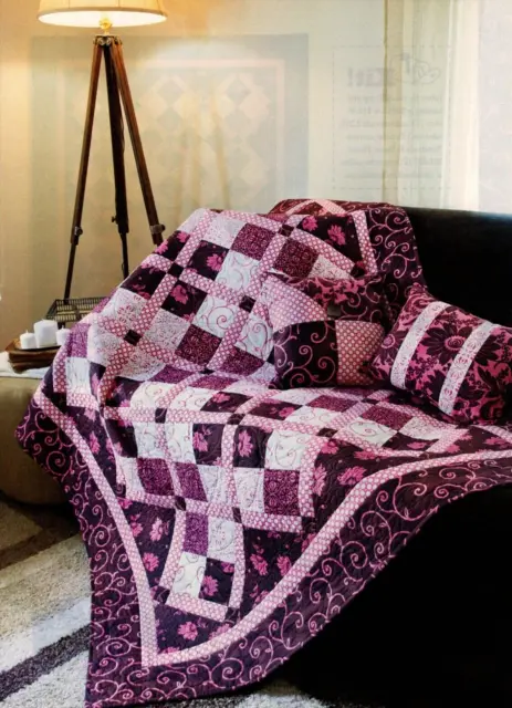 Raspberry Swirl Quilt Pattern Pieced BH