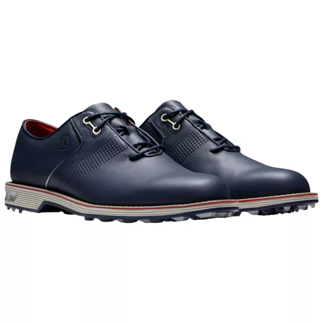 FootJoy Mens Premiere Flint Waterproof Golf Shoes Navy Leather Spikeless 2022