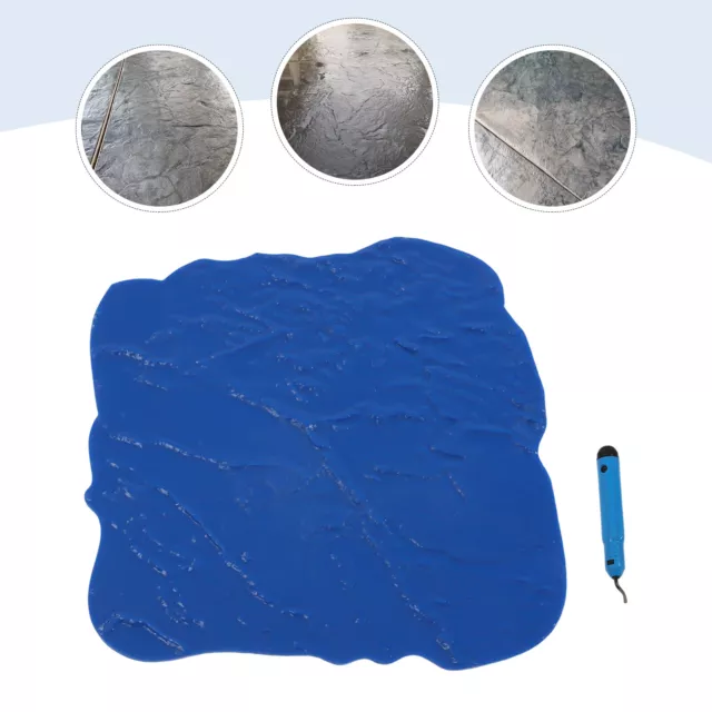 12*12'' Slate Seamless Texture Stamp Mat Stamping Tool for Concrete Cement Blue