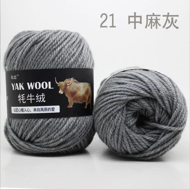 1000g Strickwolle Yak Wolle Cashmere Chunky Garn Crochet Soft Baby Baumwolle HOT 12