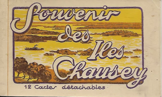 Lot 3 Cartes postales anciennes " Souvenir des Iles CHAUSEY" ed. Besnard carnet