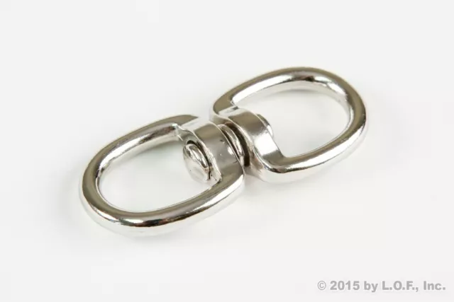 1 Silver Double Key Ring Snap Bolt Trigger Clip 100# Flag 3/4 In Key Ring Hook