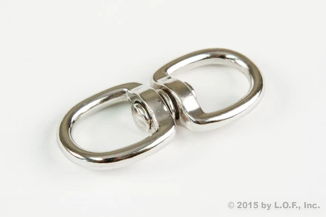 1 Silver Double Key Ring Snap Bolt Trigger Clip 100# Flag 3/4 In Key Ring Hook
