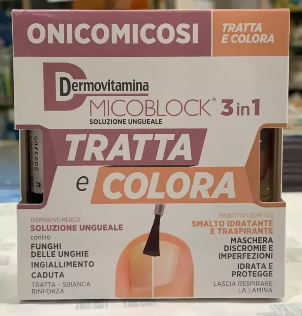 Dermovitamina Micoblock 3 in 1 tratta e colora funghi unghie - Farmacia Succi