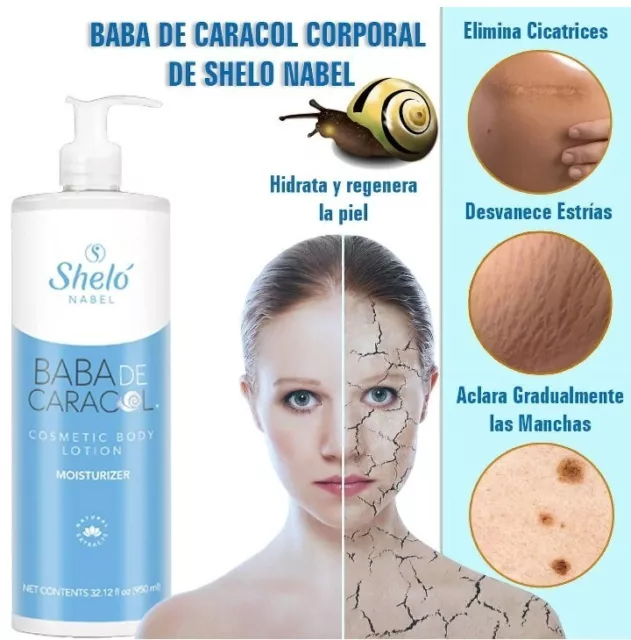 Shelo Nabel Crema Baba de Caracol Corporal 950ml Cosmetic Body Lotion reafirma🐌