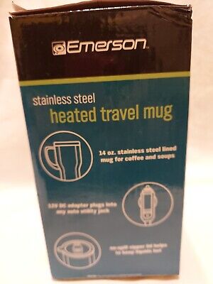 Emerson 14 Oz Stainless Steel Heated Plug-in 12 Volt Travel Mug 2