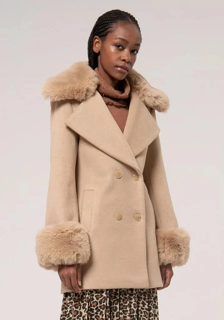 CAPPOTTO DONNA FRACOMINA Con Pelliccia Sintetica Fr24Wc1007W57901