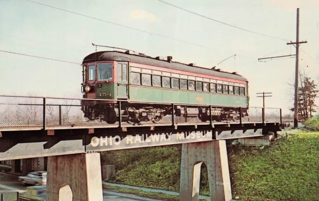 Jewett Interurban Car Trolley Chicago Milwaukee Railroad Train Vtg Postcard D60