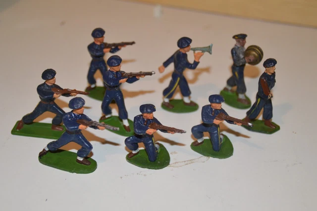 Lot De 59 Soldats Britains – Plastique Peint – Divers – Américain – Occasion