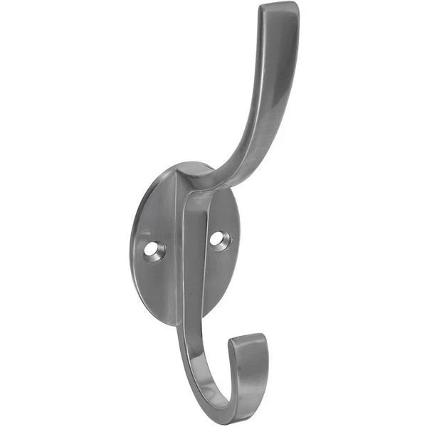 5 Pk Die Cast Nickel Finish 5.5" High X 2.5" Wide Coat & Hat Hook N806927