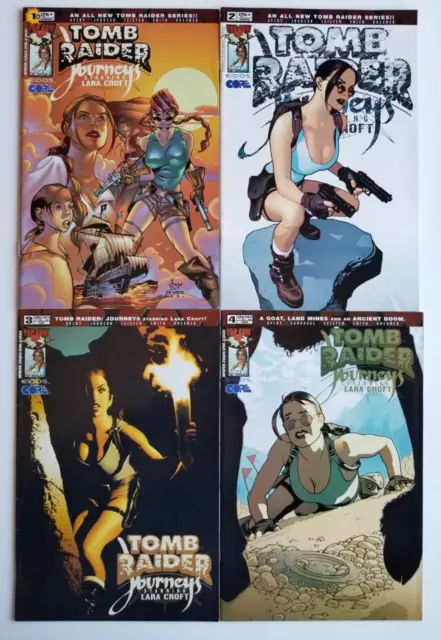 Tomb Raider Journeys #1-4 (2001 Top Cow Comics) 1 2 3 4 Set ~ Adam Hughes Covers