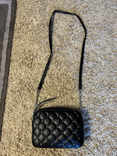 Brand New Rebecca Minkoff Black Cross Body Top Zip Bag Purse