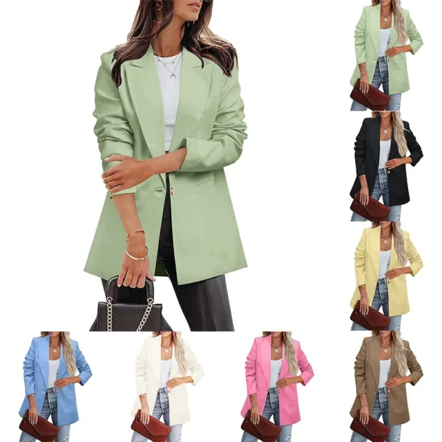 Elegante cappotto da donna aderente giacca formale taglia plus M 3XL design alla