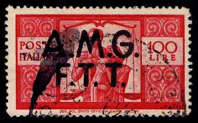 1947 Italy - Trieste #14 - Watermark 277 - Used - Vf - Cv$45.00 (Esp#1475)