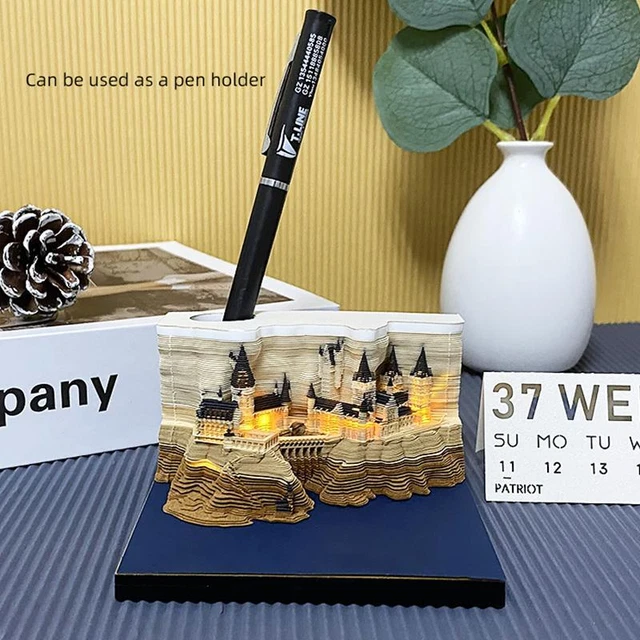 MAGIC CASTLE 3D Notepad 2024 Calendar Memo Pad Block Notes Design 48.