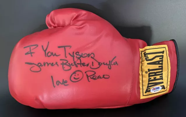 James Buster Douglas SIGNED Everlast Boxing Glove Tyson Insc PSA/DNA AUTOGRAPHED