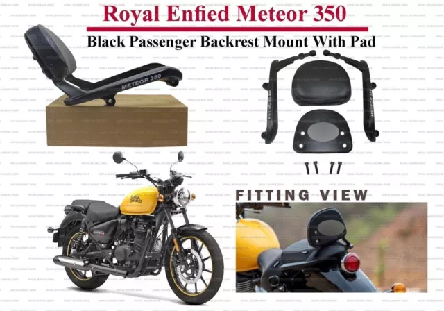 Royal Enfield Meteor "Respaldo Del Pasajero Con Almohadilla De Respaldo" Negro