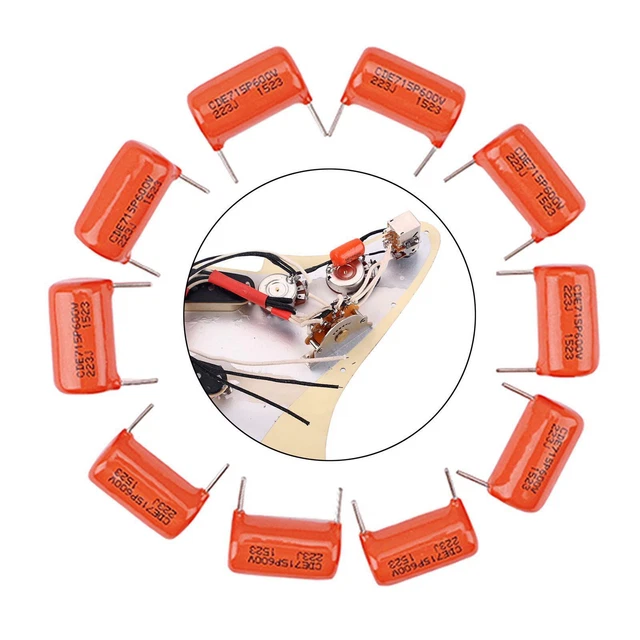 Lot de 10 condensateurs de chute orange 715P Kit de condensateurs en céramique