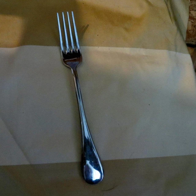 Calderoni BORROMEO Glossy 18/10 Stainless ITALY Flatware 8" Dinner FORK Calderoni BORROMEO Glossy 18/10 Stainless ITALY Flatware 8" Dinner FORK