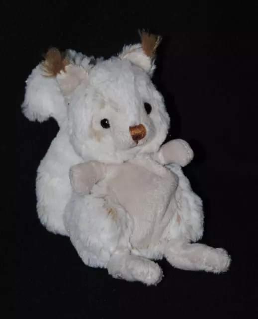 Peluche doudou écureuil BUKOWSKI blanc chiné roux brun 16 cm NEUF