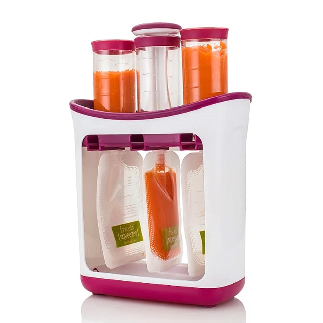Leyeet Fresh Squeezed Squeeze Station, Baby Food Squeeze Station with 10PCS Bags