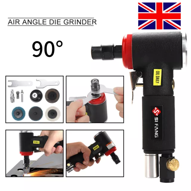 90ﾰ Air Right Angel Die Grinder Kit Polisher Sander Grinding Cutting Polishing