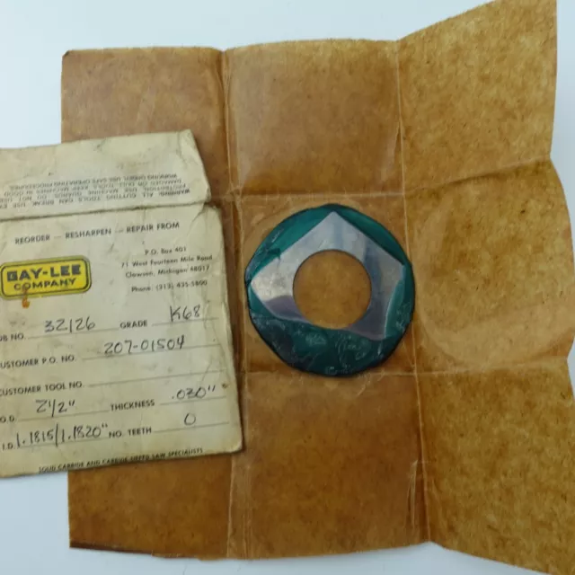 Hoja de corte circular vintage Gay-Lee Company 2,5"" 0,030"" (J32126)