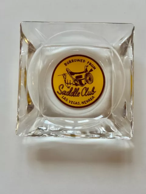 Vintage Nevada Casino Ashtray:  Saddle Club. Las Vegas, Nevada.