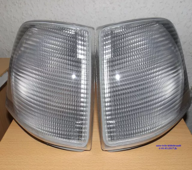 Blinkleuchte Blinker Set Weiss  Rechts + Links fuer Audi 100 Typ44 C3