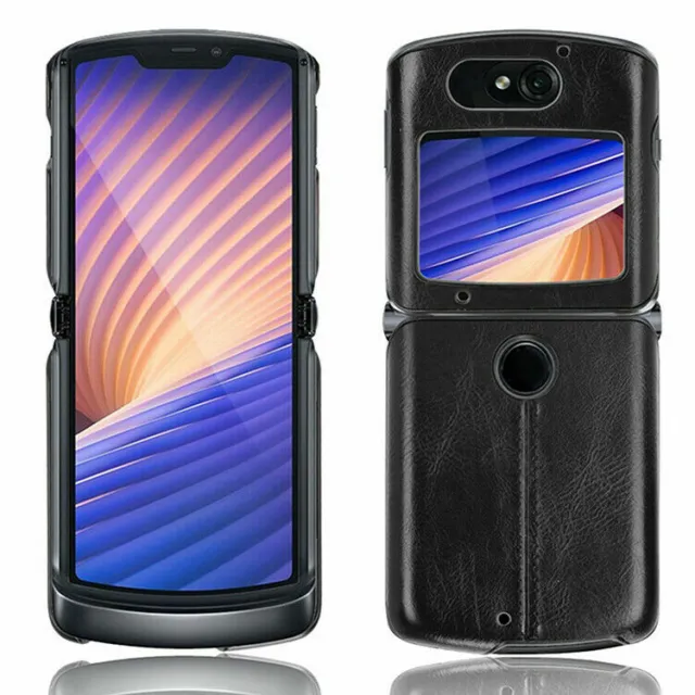 Luxus Schutzhülle Leder Stoßfeste Elegant Handyhülle für Motorola Razr2 5G 2020