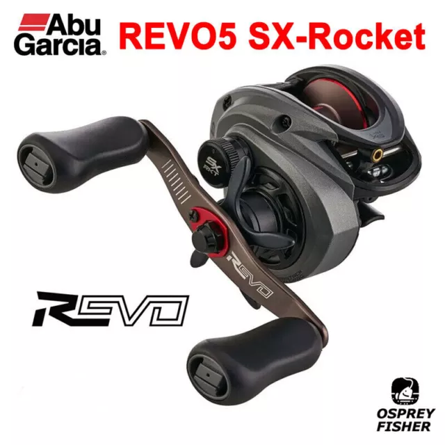 Abu Garcia Revo5 SX RKT/Rocket Low Profile Casting Fishing Reel 9:1 Ratio 9/1BB