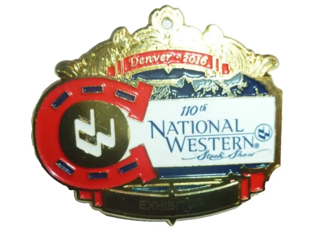 2016 Denver National Western Stock Show Rodeo Exhibitor Souvenir Lapel Pin Badge