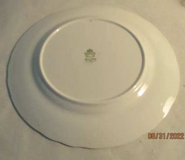 4 Aynsley Kenmore #B269 Bone China 10 1/2"  Dinner Plates Silver Trim Unused 3