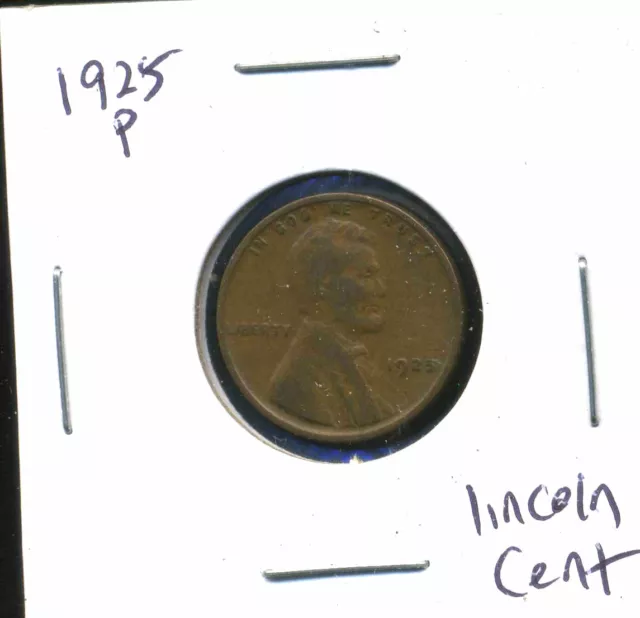1925 P Wheat Penny Key Date Us Circulated One Lincoln Rare 1 Cent U.s Coin #6203