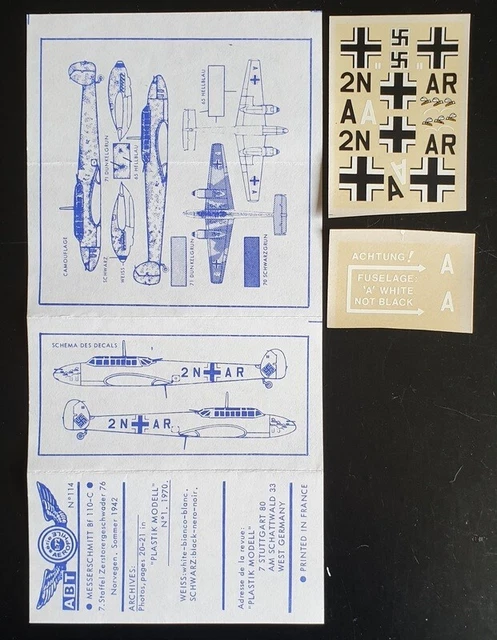 1/72 - ABT -n°114 - Messerschmitt Bf110-C