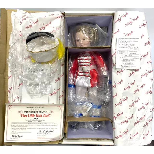 NIB Danbury Mint Shirley Temple Dolls of the Silver Screen Poor Little Rich Girl
