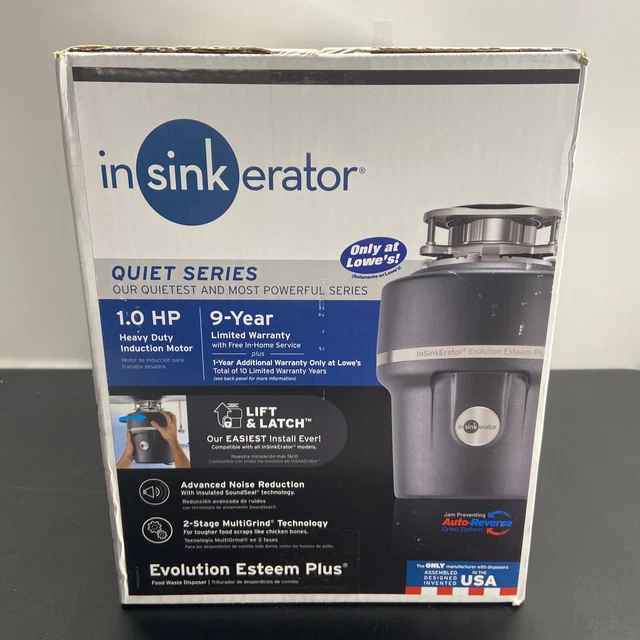 INSINKERATOR EVOLUTION ESTEEM Plus 1HP Food Waste Garbage Disposer