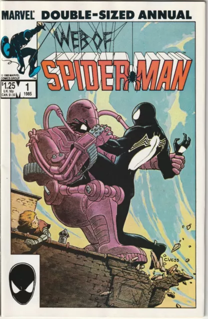Web of Spider-Man Annual # 1 1985 Marvel Charles Vess Tony Salmons Ann Nocenti