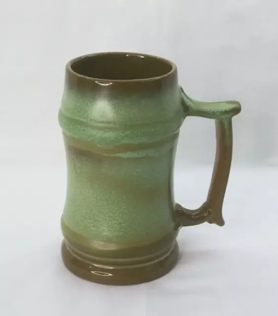 FRANKOMA M2 Pottery Mug cup StoneWare Lazy Bones Collection Green Rust Signed